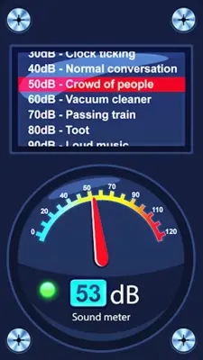 Sound meter in decibels android App screenshot 1